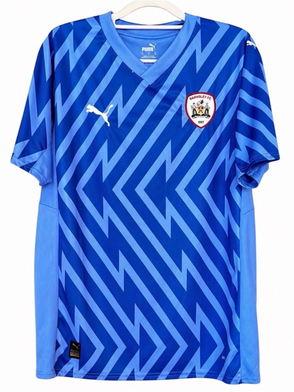PUMA Goalkeeper Soccer Jersey L Barnsley FC Blue DryCELL NWT - Picture 3 of 17